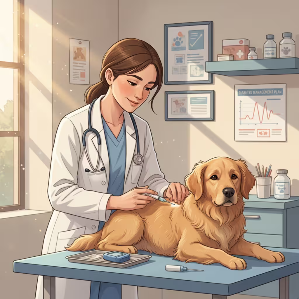 vet injecting dog