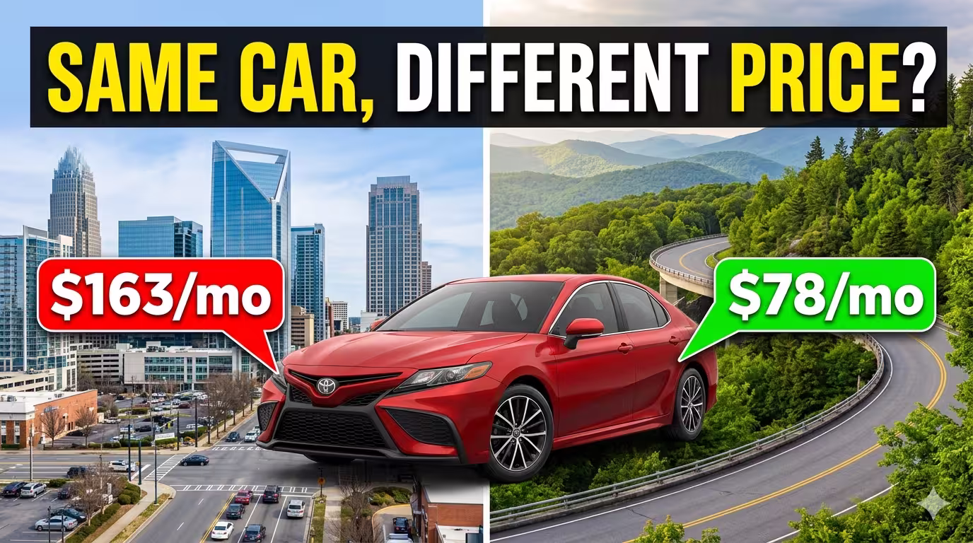 Same Car, Different Price, Check out our guide on car insurance in north carolina