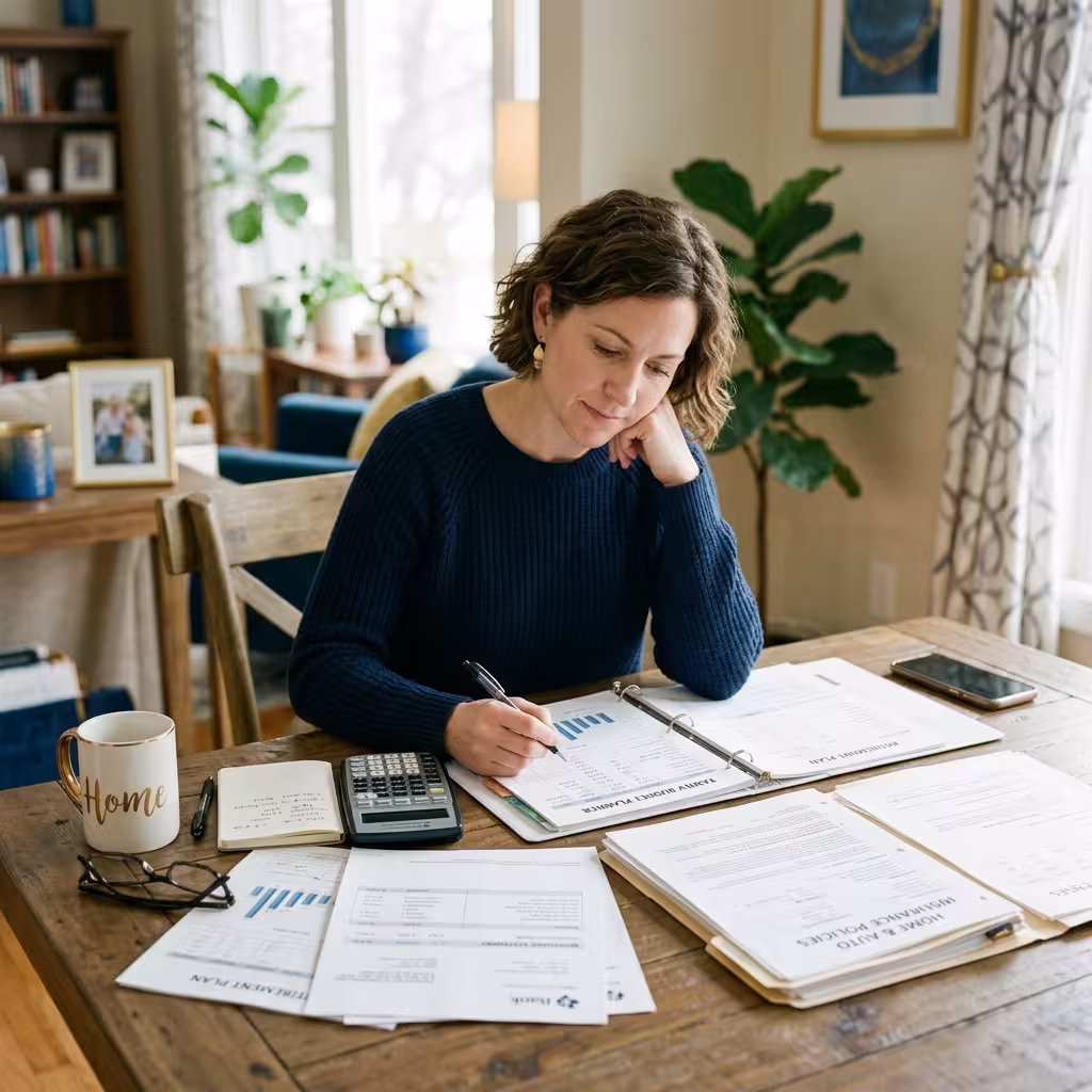 Person reviews budget papers to answer how much life insurance do I need beyond the 10x salary rule.