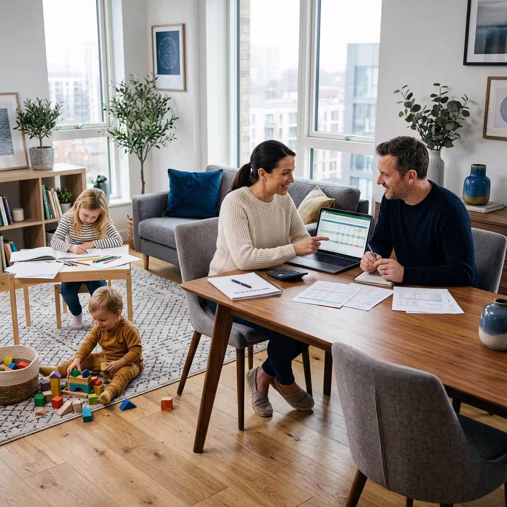 Couple reviews coverage paperwork to decide how much life insurance do I need and if $500,000 is enough.