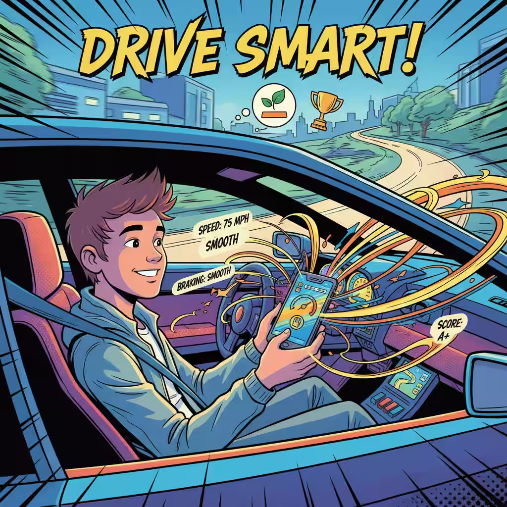 Teen driver using telematics